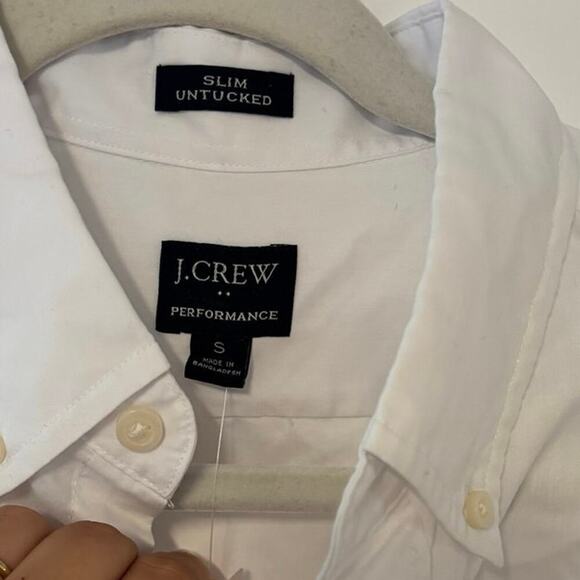 NWOT J.Crew Slim Untucked Flex Performance Casual Shirt White Size Small - Picture 3 of 6
